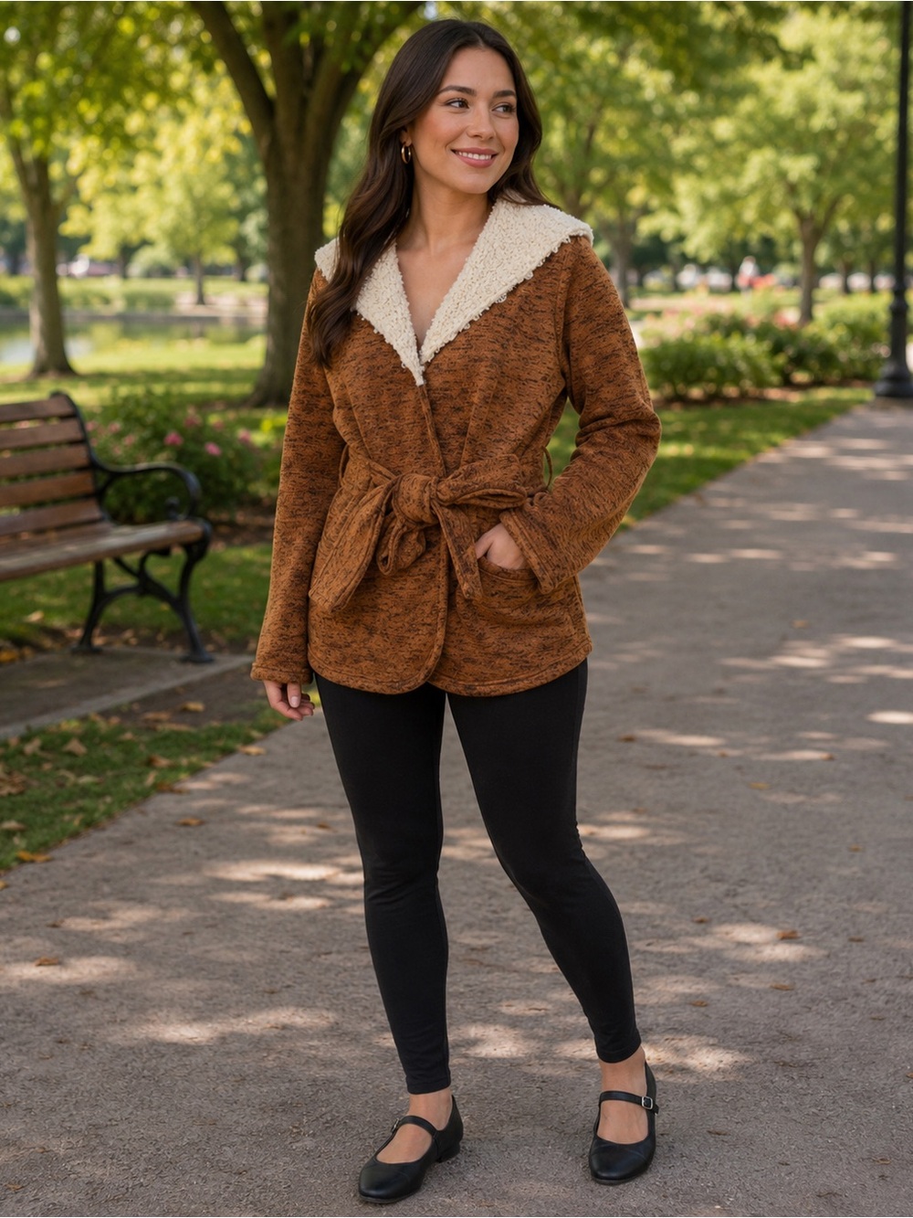 Simply Noelle new with tags, cozy up knit jacket, brown, size small/medium